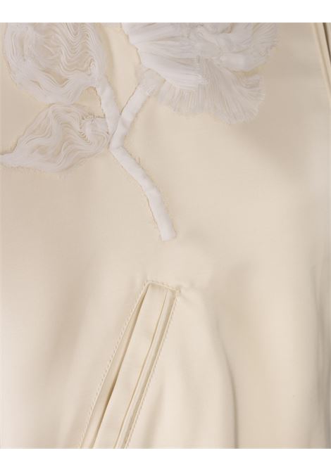 Giacca Bomber Ricamata Duchessa Color Seta di mais JIL SANDER | J03SW0007-J65329109